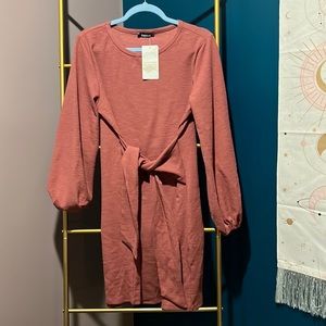 Pink dress with tye front